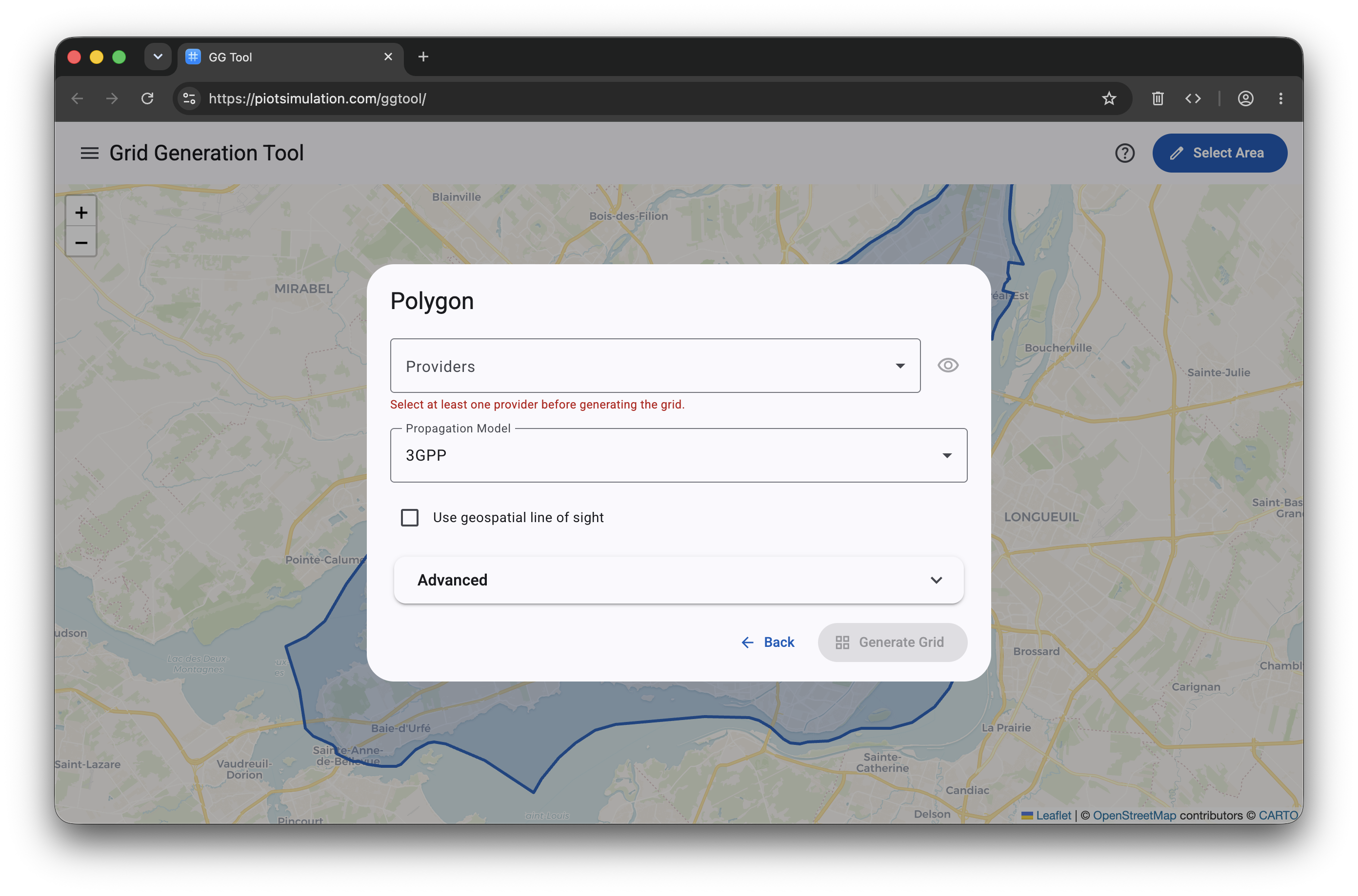 Grid Generation Tool - PIoT User Guide